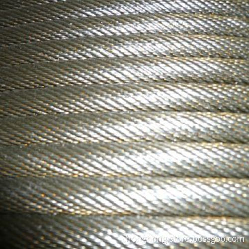 Non-rotating Rope, Made of Ungalvanized and Galvanized, with 19 x 7 Construction